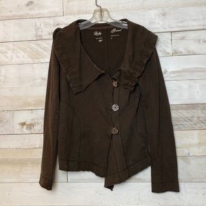 Lucky Brand Brown Button Down Jacket Size Small